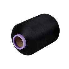 Wholesale rope DTY polyester 70 denier Bright black polyest Z twisted woven yarn dti